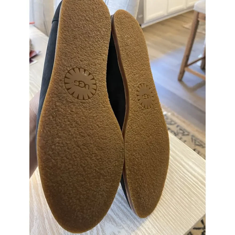 NEW UGG Vista Slip-on Flat in Black Women’s Nubuck Leather‎ Sz 11 Driving loafer